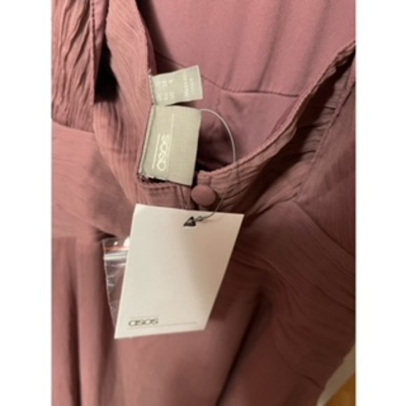 ASOS DESIGN Bridesmaid pinny maxi dress with ruched bodice and layered skirt det - Picture 3 of 3